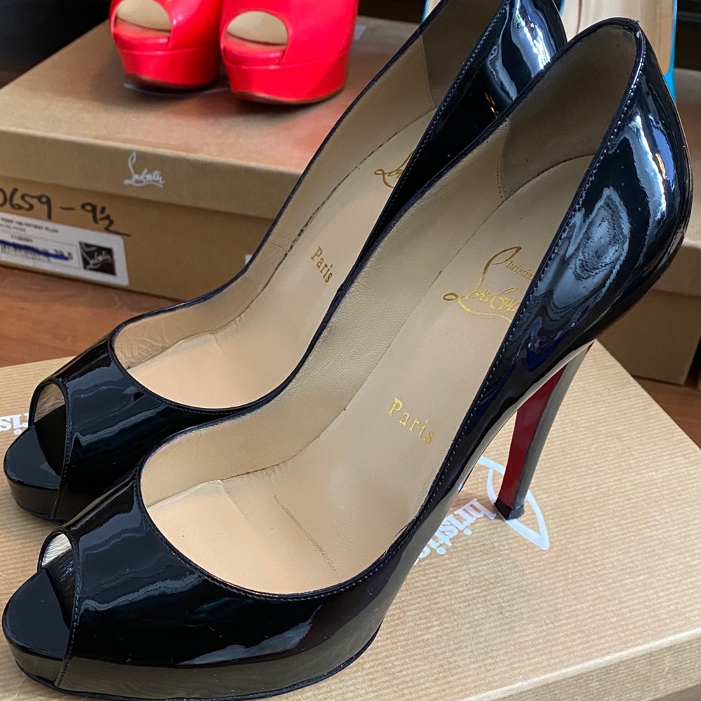 Christian Louboutin Very Prive 120 Black Patent